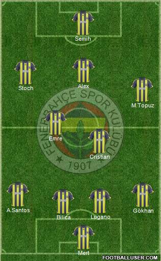 Fenerbahçe SK Formation 2010