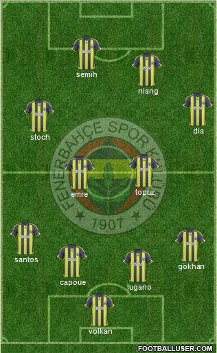 Fenerbahçe SK Formation 2010