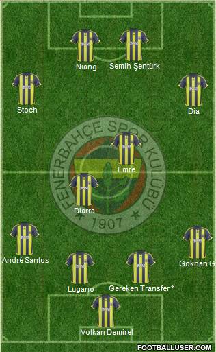 Fenerbahçe SK Formation 2010