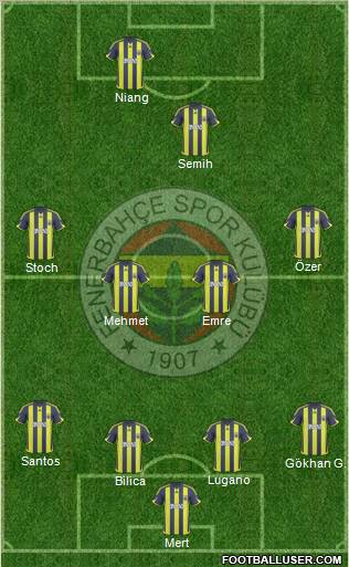 Fenerbahçe SK Formation 2010