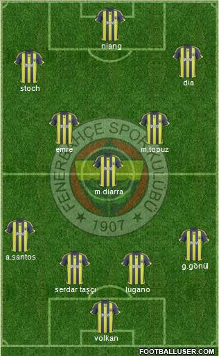 Fenerbahçe SK Formation 2010