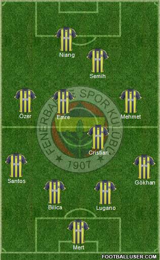 Fenerbahçe SK Formation 2010