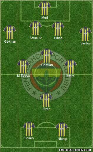 Fenerbahçe SK Formation 2010