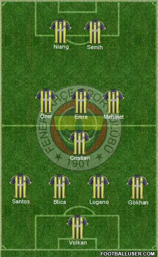 Fenerbahçe SK Formation 2010