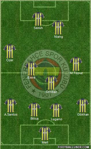 Fenerbahçe SK Formation 2010