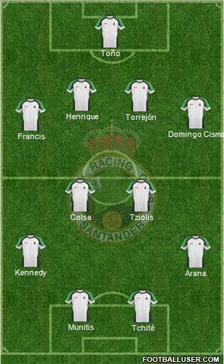 R. Racing Club S.A.D. 4-4-2 football formation