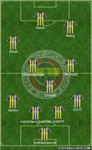 Fenerbahçe SK Formation 2010
