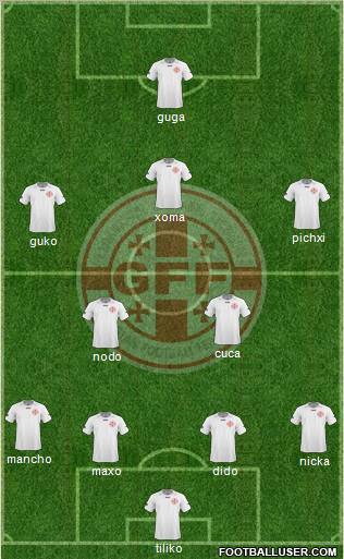 Georgia 4-2-3-1 football formation