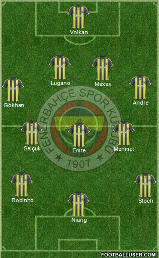 Fenerbahçe SK Formation 2010