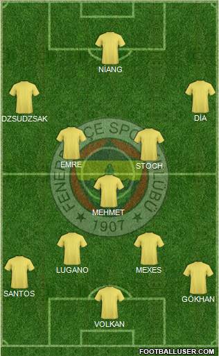 Fenerbahçe SK Formation 2010
