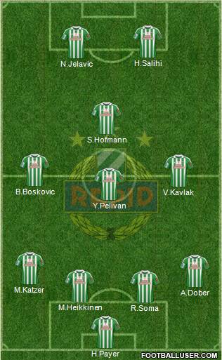 SK Rapid Wien 4-3-1-2 football formation