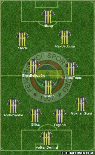 Fenerbahçe SK Formation 2010
