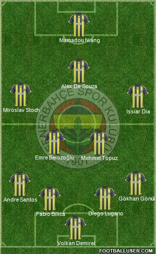 Fenerbahçe SK Formation 2010
