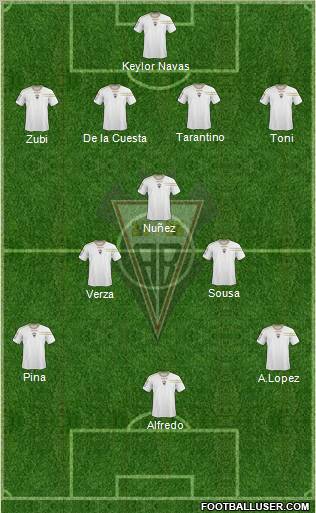 Albacete B., S.A.D. football formation