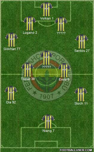 Fenerbahçe SK Formation 2010