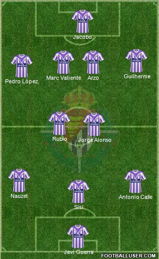 R. Valladolid C.F., S.A.D. football formation