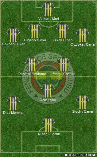 Fenerbahçe SK Formation 2010