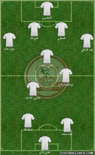 Zamalek Sporting Club 4-3-3 football formation