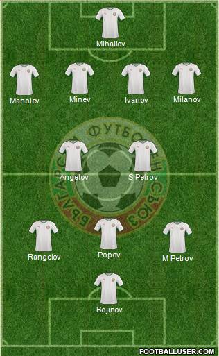 Bulgaria 4-2-3-1 football formation