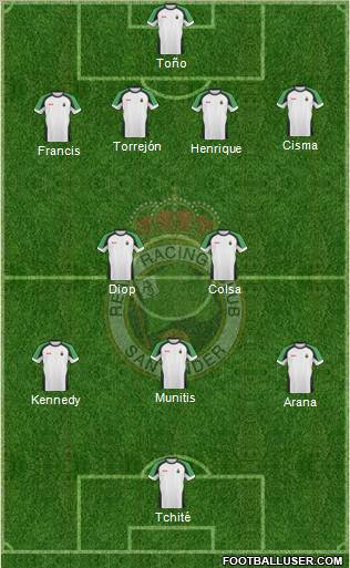 R. Racing Club S.A.D. 4-2-3-1 football formation