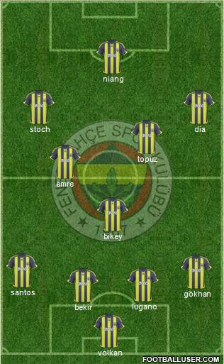 Fenerbahçe SK Formation 2010