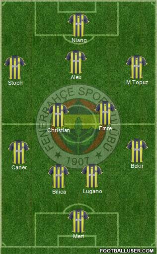 Fenerbahçe SK Formation 2010