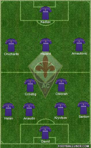 Fiorentina 4-2-3-1 football formation