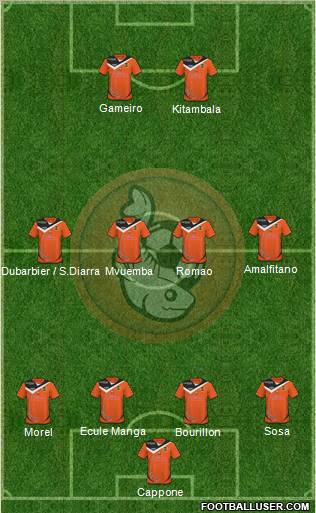 FC Lorient Bretagne Sud football formation