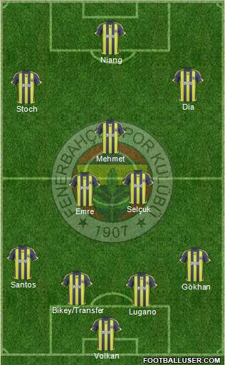 Fenerbahçe SK Formation 2010