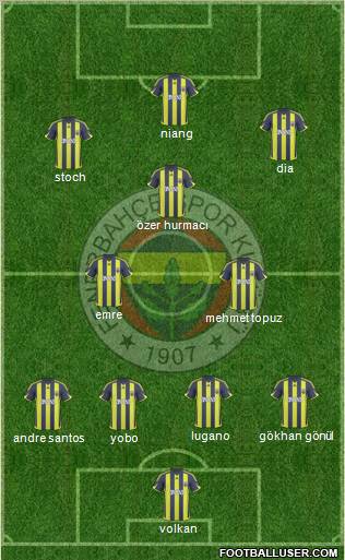 Fenerbahçe SK Formation 2010