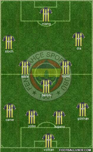Fenerbahçe SK Formation 2010