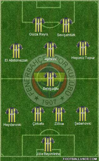 Fenerbahçe SK Formation 2010