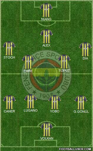 Fenerbahçe SK Formation 2010