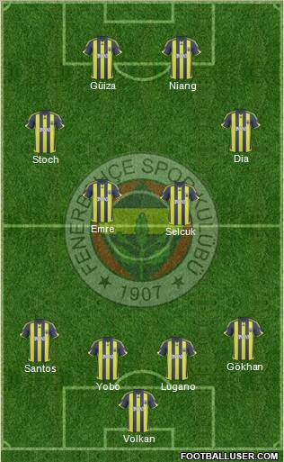 Fenerbahçe SK Formation 2010