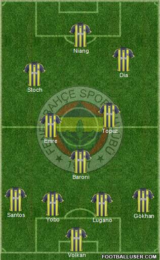 Fenerbahçe SK Formation 2010