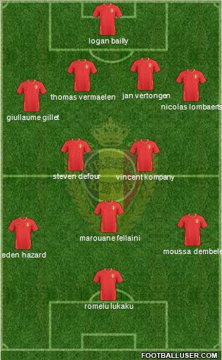 Belgium 4-5-1 football formation