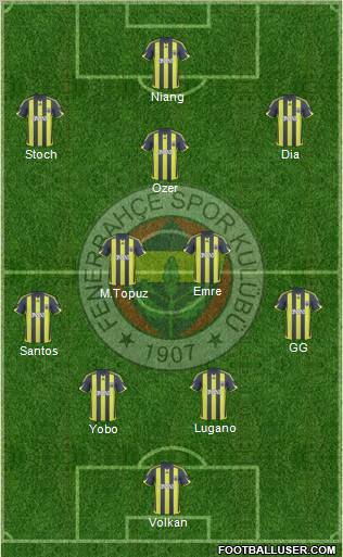 Fenerbahçe SK Formation 2010