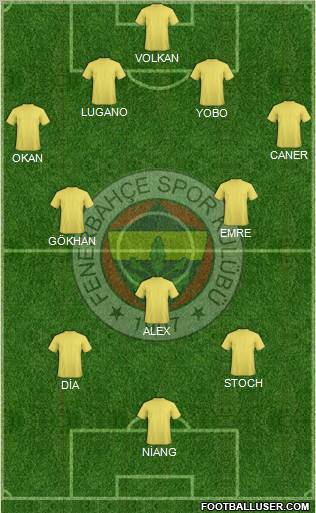 Fenerbahçe SK Formation 2010