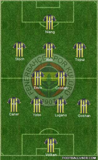 Fenerbahçe SK Formation 2010