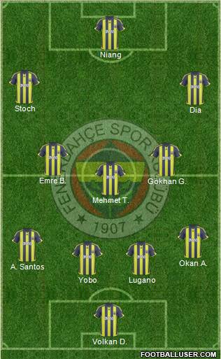 Fenerbahçe SK Formation 2010