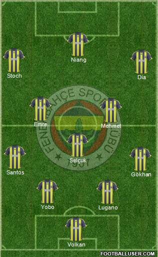 Fenerbahçe SK Formation 2010