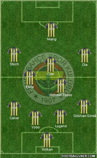 Fenerbahçe SK Formation 2010