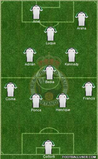 R. Racing Club S.A.D. 4-3-3 football formation