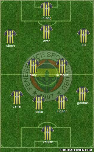 Fenerbahçe SK Formation 2010