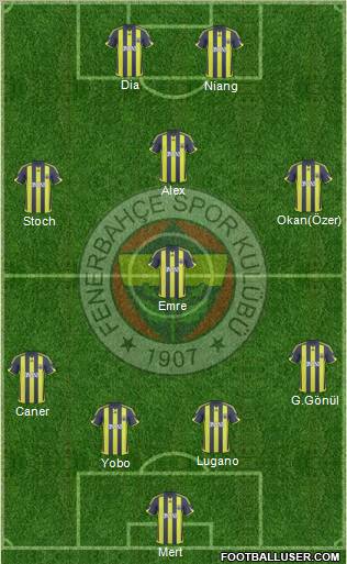 Fenerbahçe SK Formation 2010