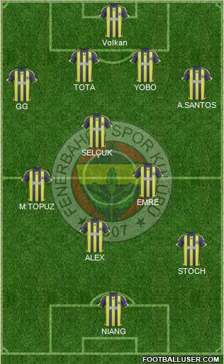 Fenerbahçe SK Formation 2010