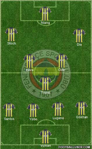 Fenerbahçe SK Formation 2010