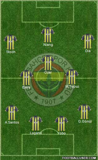 Fenerbahçe SK Formation 2010