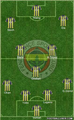 Fenerbahçe SK Formation 2010