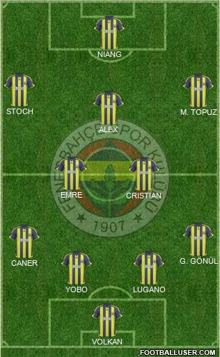 Fenerbahçe SK Formation 2010